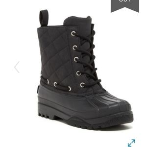 SPERRY TOP SIDER Black Quilted Duck Boots NEW 8